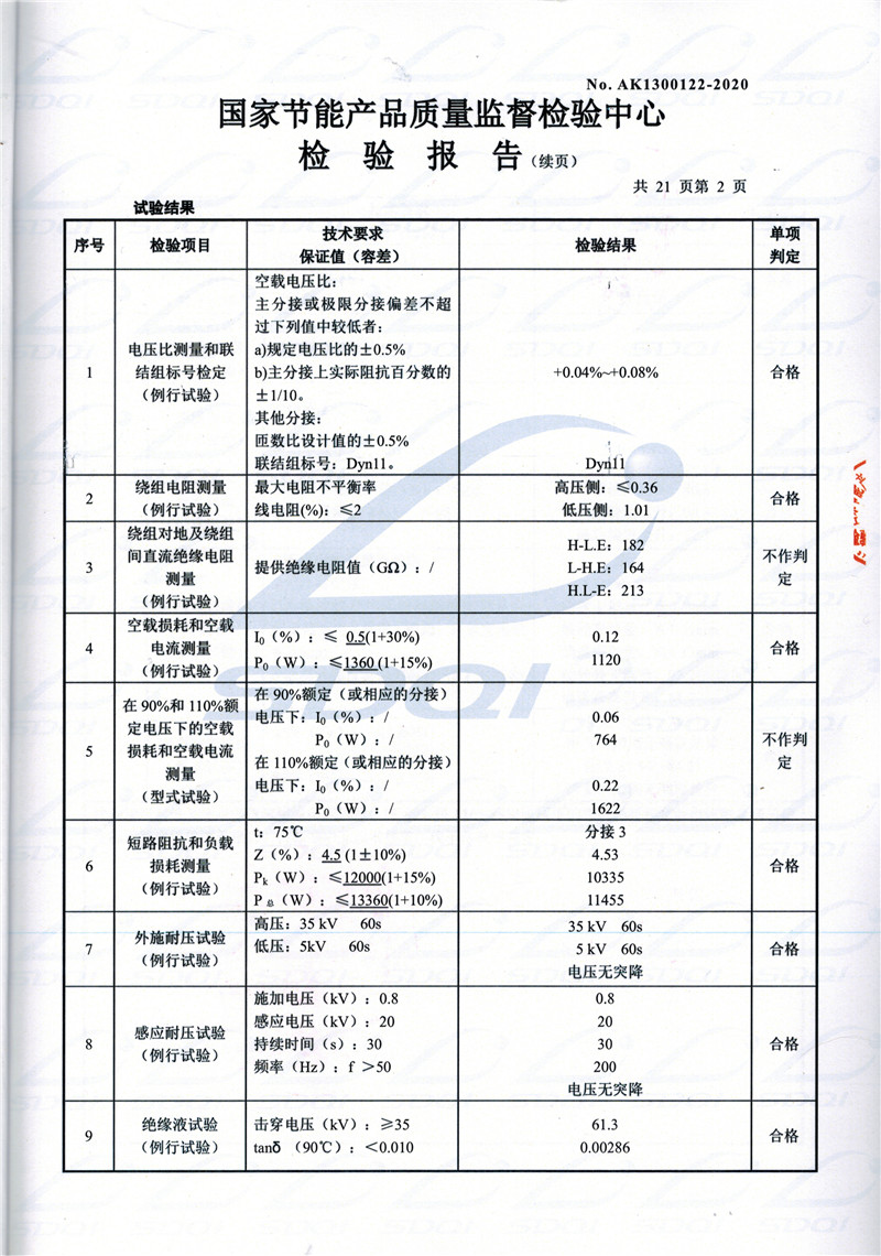 高低压试验报告-S11-1250长岛长岛长岛油浸式变压器-2.jpg